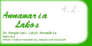 annamaria lakos business card